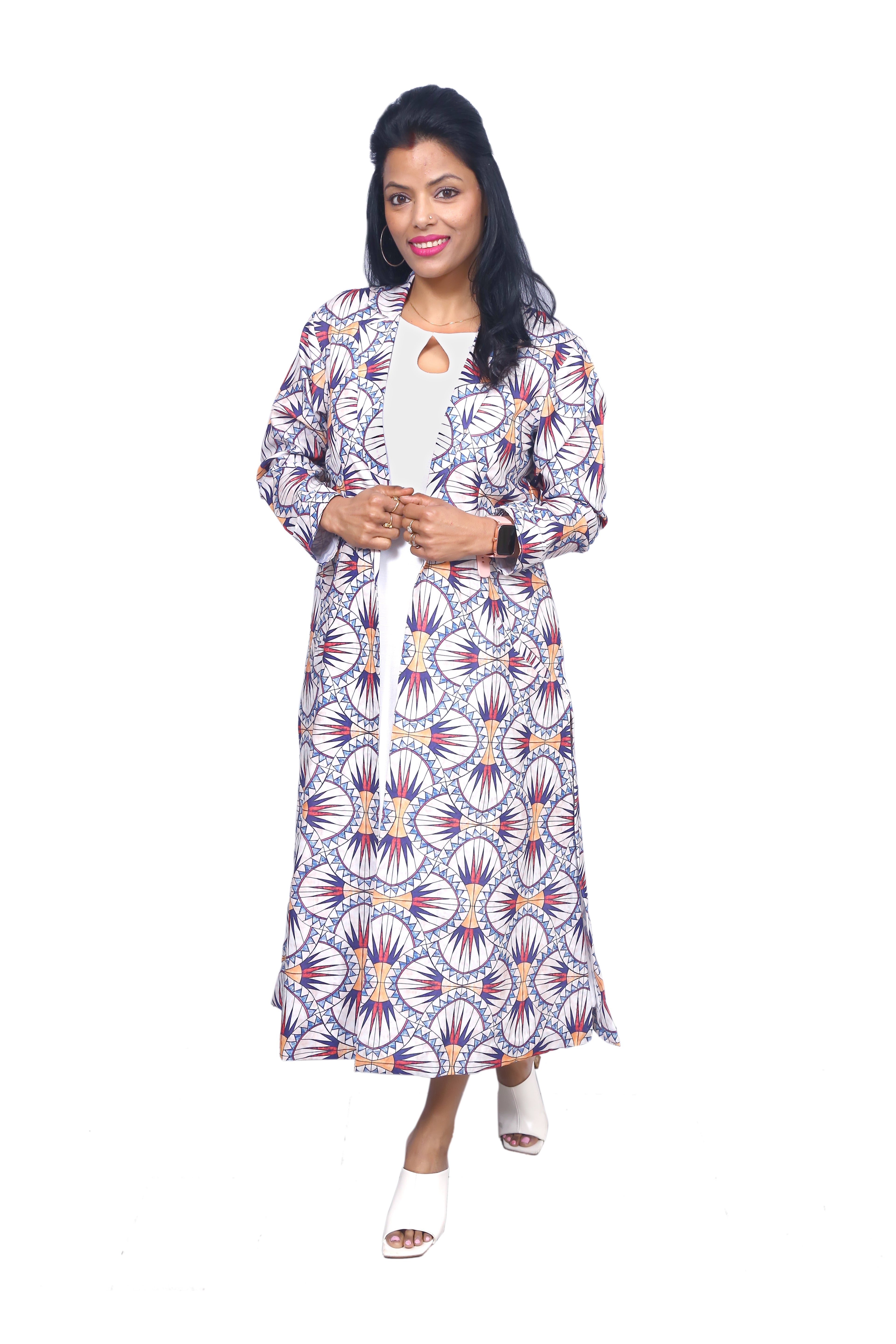 2 Piece Cotton Dress With Jacket