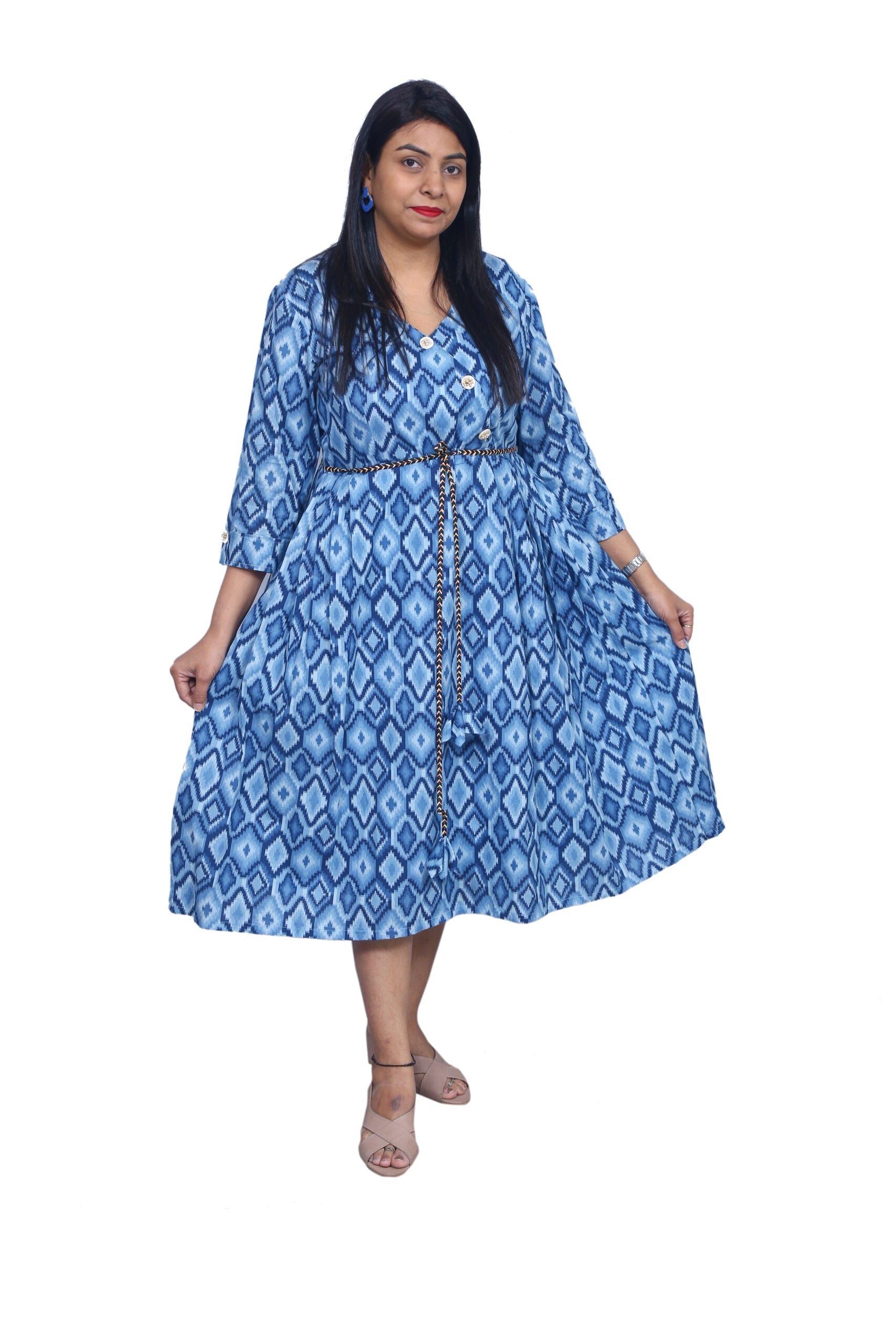 Bagru Print Dress