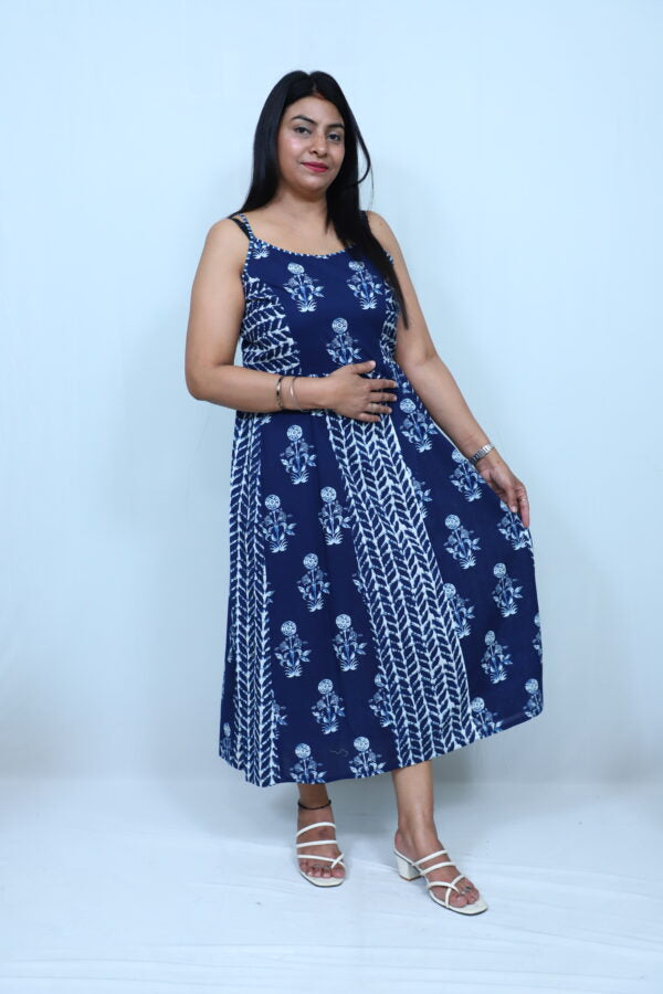 Cool Summer Short Dress Blue