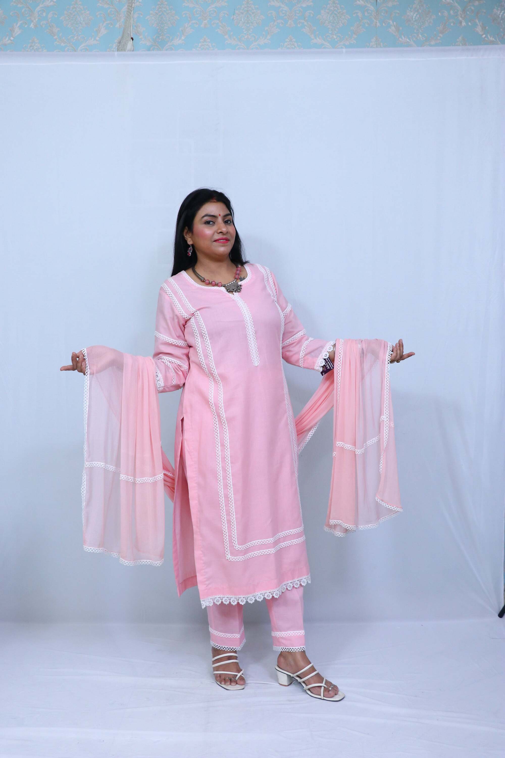 Pink Suit With Dupatta