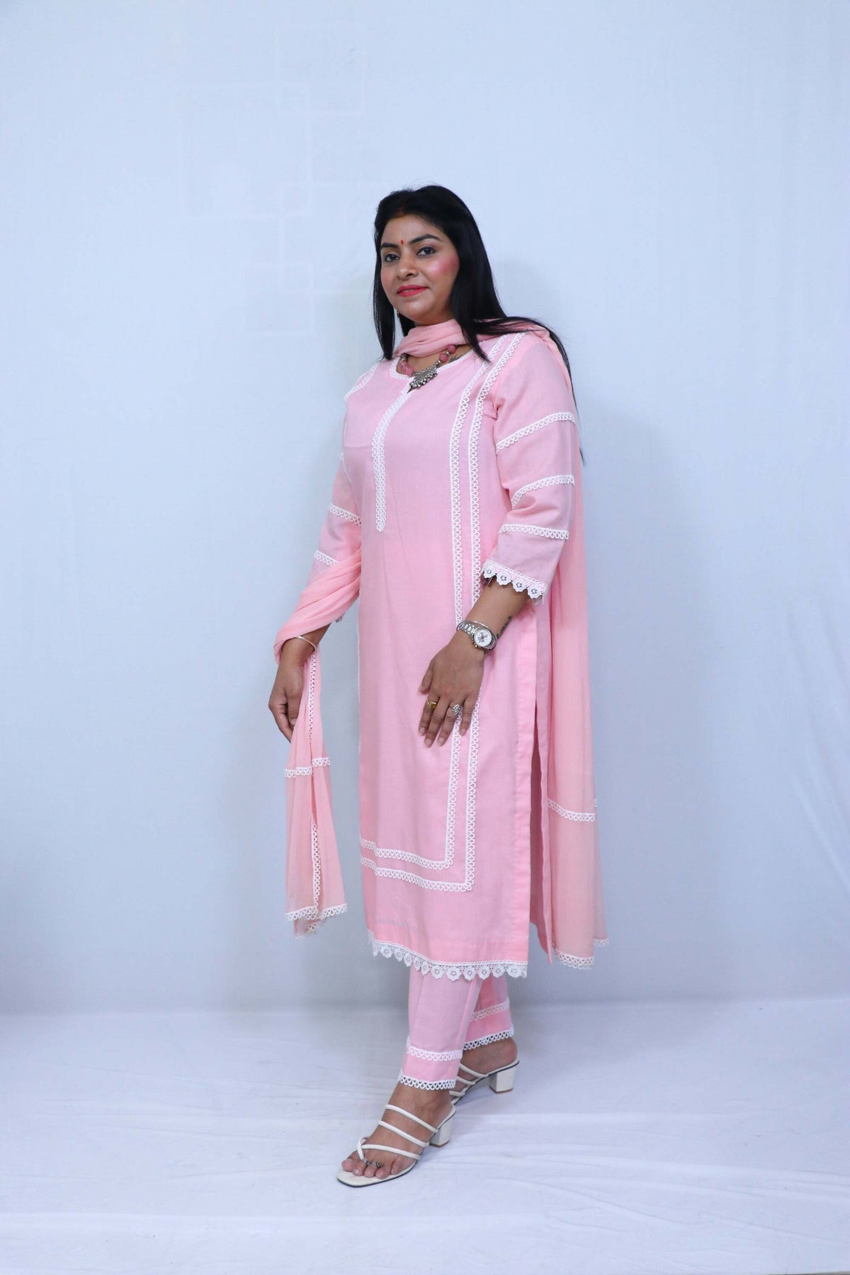 Pink Suit With Dupatta