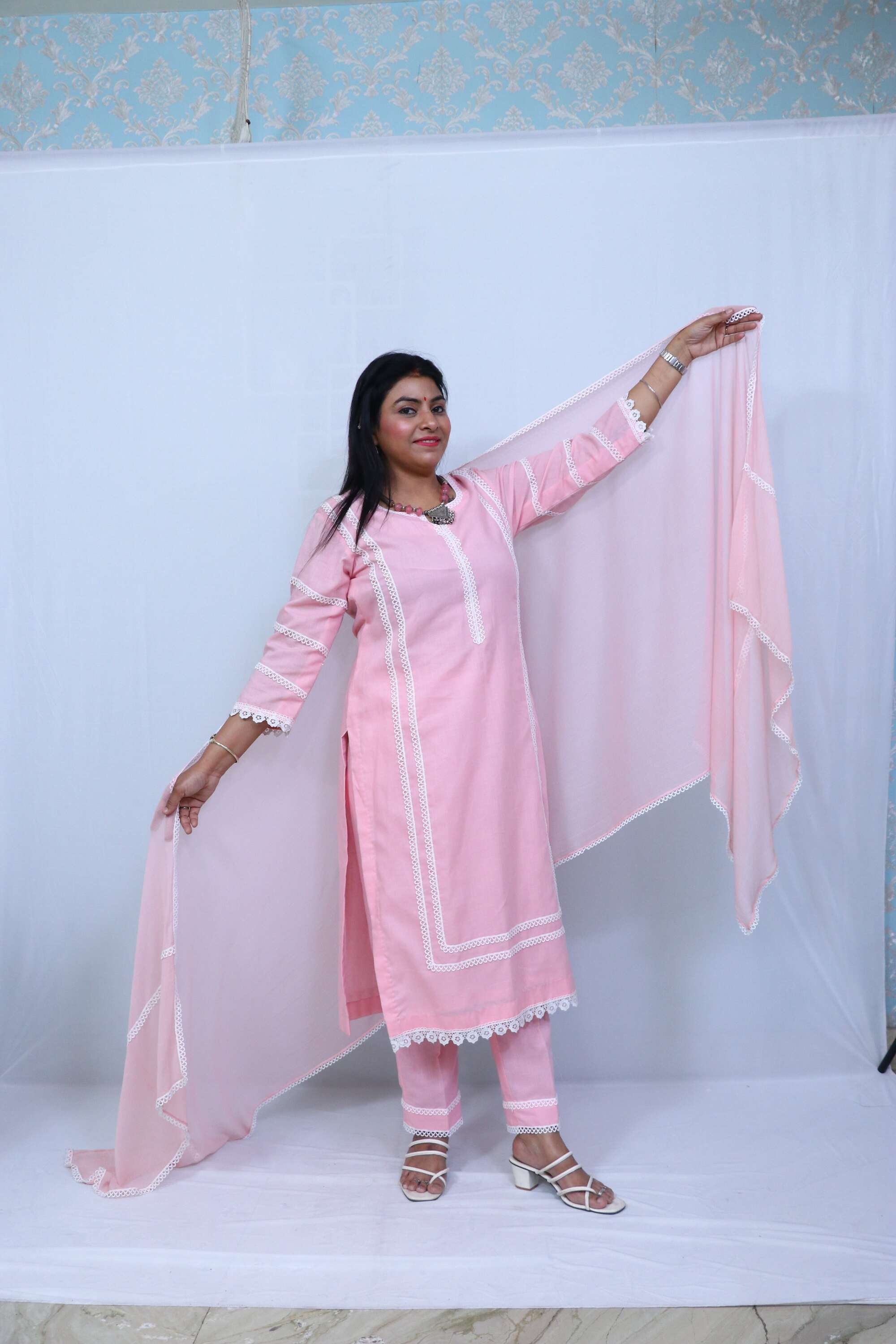 Pink Suit With Dupatta